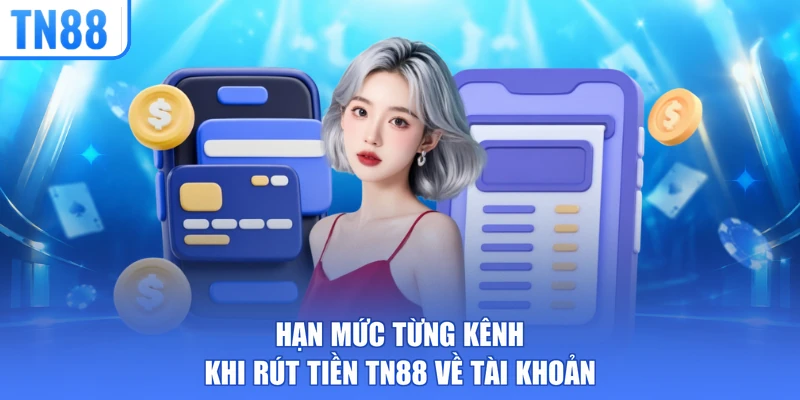 Hạn mức từng kênh khi rút tiền TN88 về tài khoản